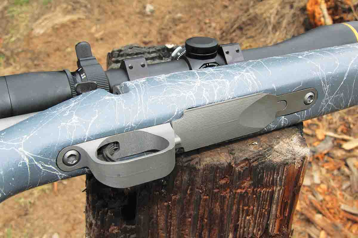 Oregunsmithing creates CNC-machined bottom metal for Howa Mini Actions, replacing the existing metal with a milled-aluminum trigger guard, a sleek hinged drop plate and solid follower.